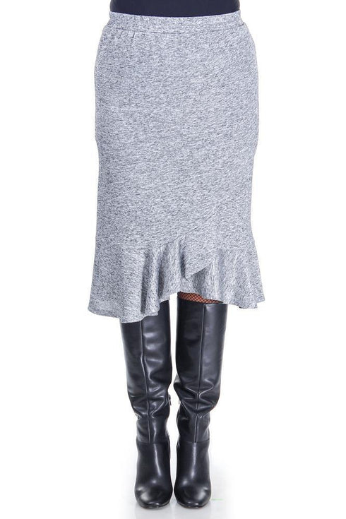 Fusta jerse gri  Liza Panait Liza Panait Online Boutique